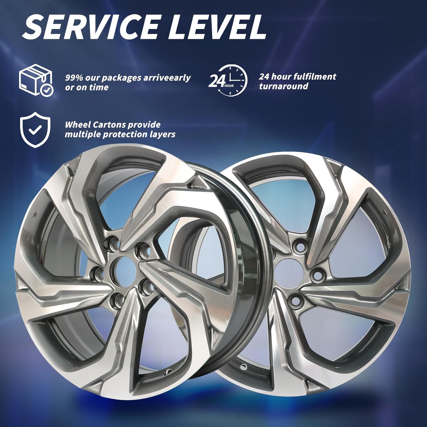 17x7.5" 17 Inch Aluminum Alloy Wheel Rims Fit for Honda Accord 2018 2019 2020 2021, Direct Fit, OE Specs Single Replacement Rim
