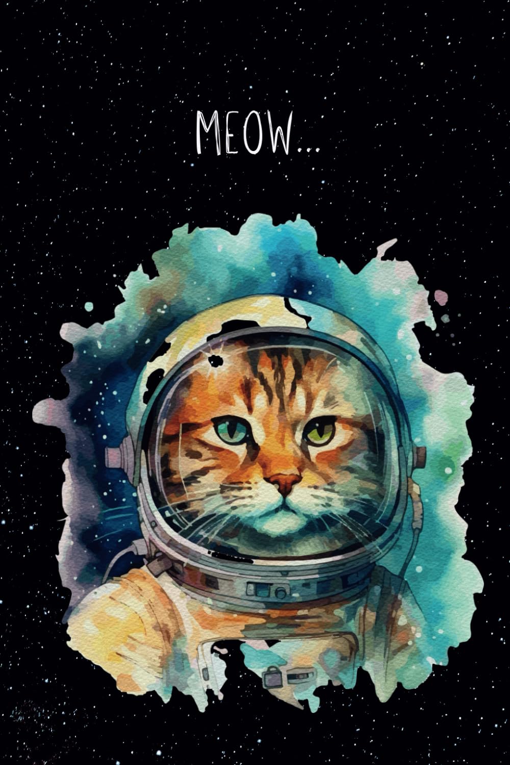 TWC: Lined Blank Journal, 120 pages, 6x9, Cat Astronaut