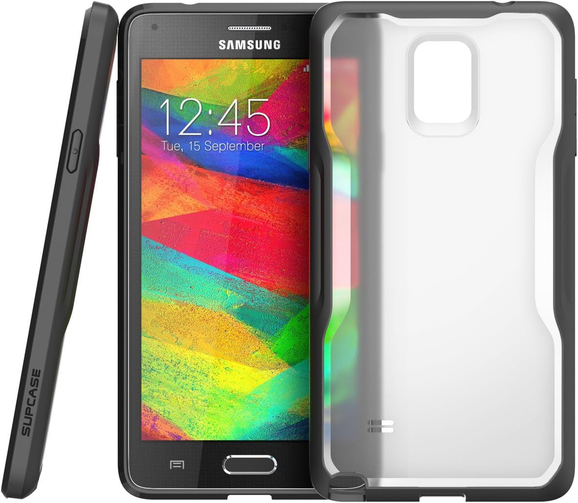 Samsung Galaxy Note 4 Case, SUPCASE Unicorn Beetle Series Premium Hybrid Protective Bumper Case for Galaxy Note 4 (2014 Release), Frost Clear/Black