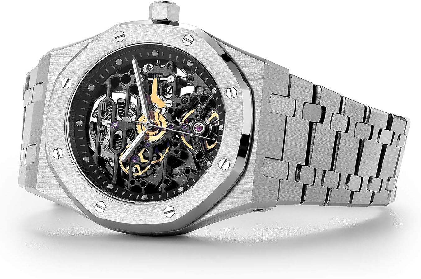 Amazon | FEICE(フェイス) メンズ 自動巻機械式腕時計 ドレスウォッチ