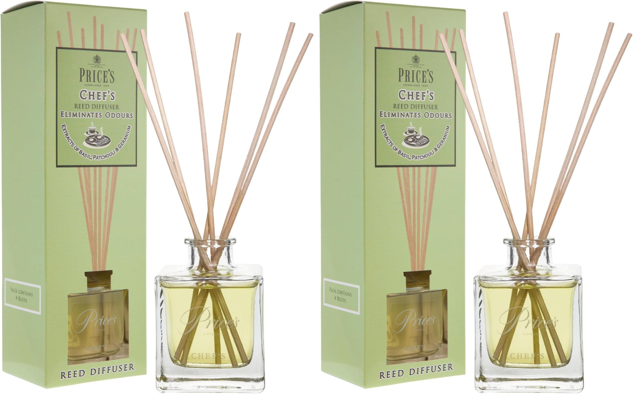 Price's Candles RD300416S Chef's Reed Diffuser, Multicolor, Refill (Pack of 2)