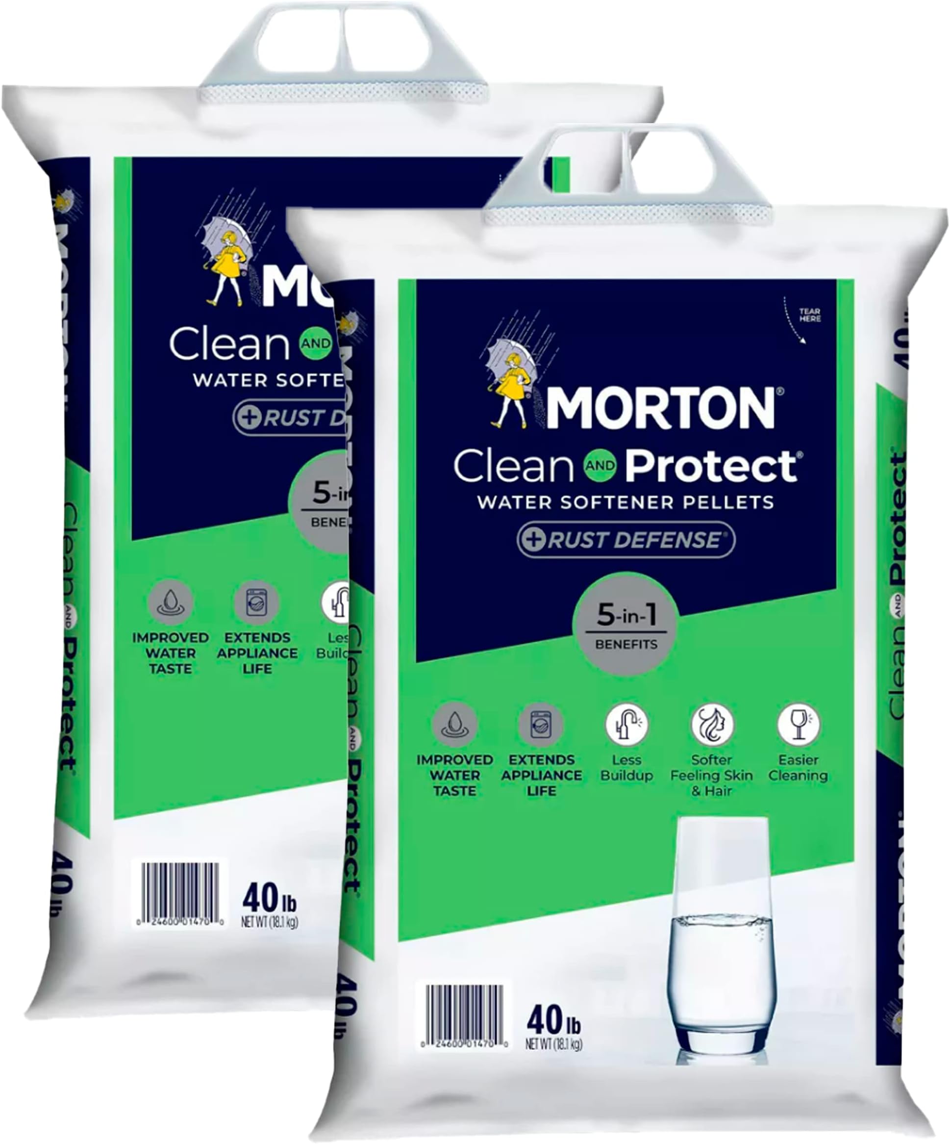 Morton Clean and Protect Water Softner Salt Pellets12pack40lb