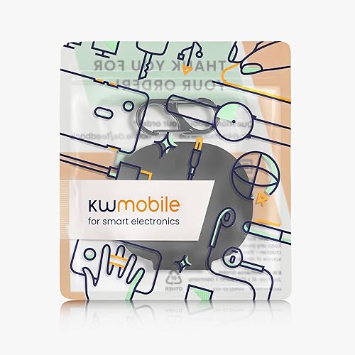 Miniatura 7 de kwmobile Funda de silicona compatible con Xiaomi Redmi Buds 4 Lite - Funda adhesiva con clip - Negro