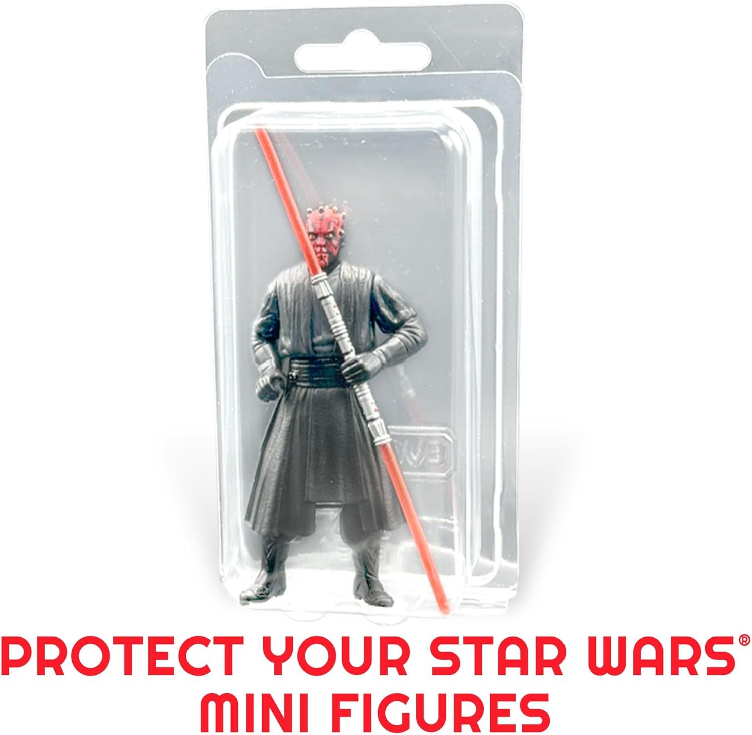 Action Figure Display Case Protector - Blister Clamshell for 3.75 in Loose Action Figures 35 Pack - Clear APET Plastic - Fits Star Wars, Marvel, G.I. Joe - Holes for Peg Boards - Durable Display Case