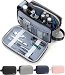 Sac de toilette pour hommes, Kit Dopp imperméable avec séparation sèche par voie humide, Organisateur d'articles de toilette de voyage de grande capacité, Sac de rasage robuste pour les essentiels de salle de bains, Salle de gym & Voyage d'affaires, Noir