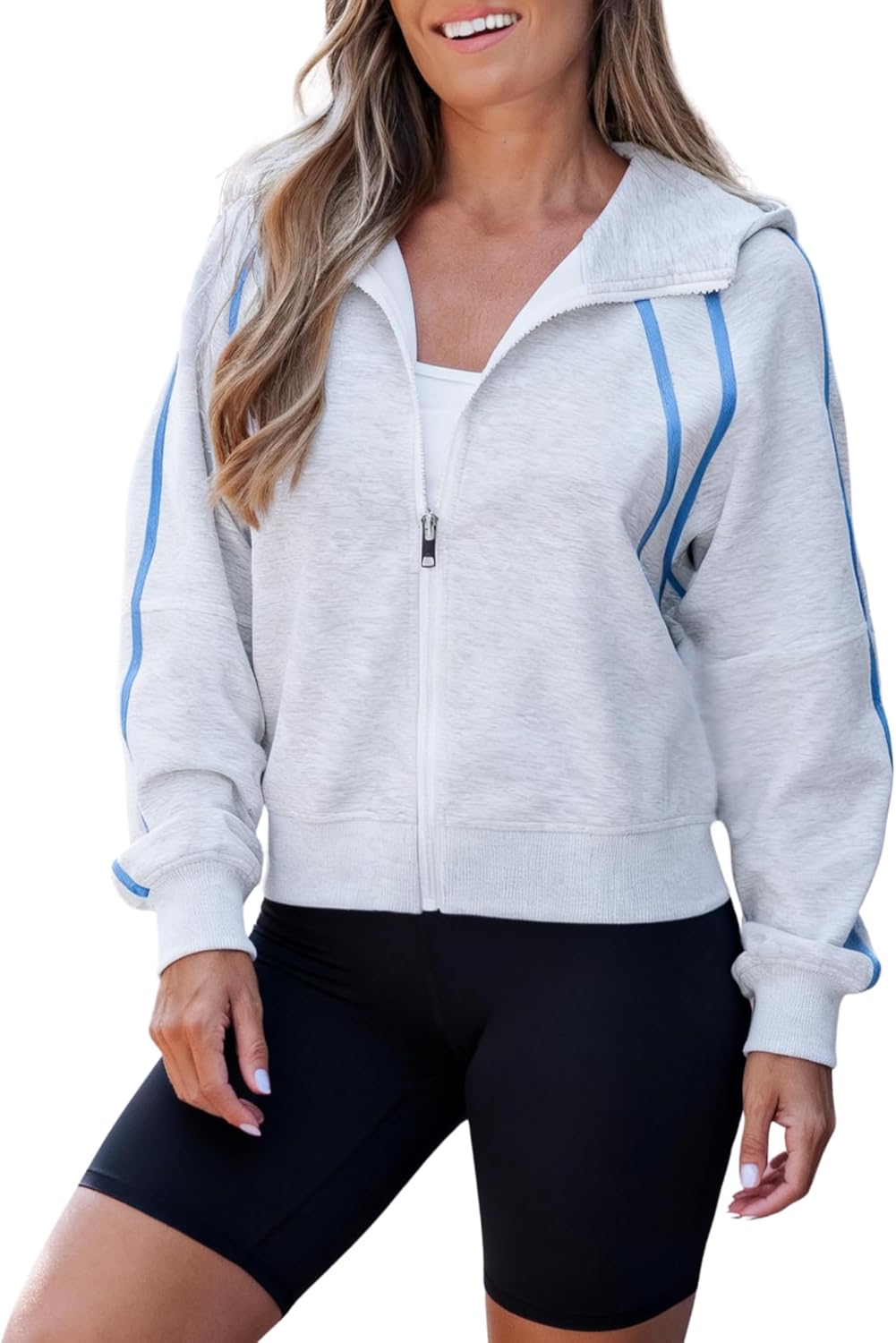 popvil Womens Zip Up Hoodies Oversized Sweatshirts Casual Comfy Cute Jackets Fashion Trendy Outfits 2025