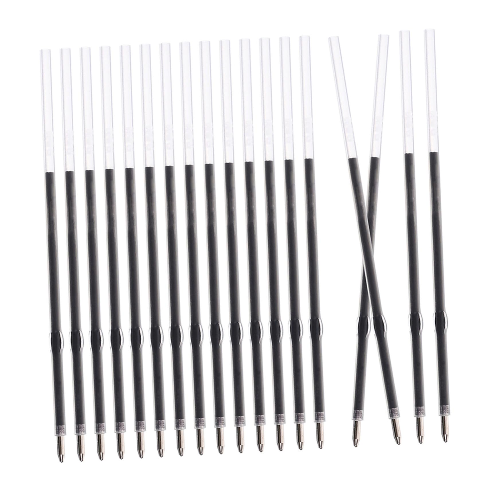 600 Piezas Recambios de Bolígrafo Retráctil Tinta Negra Pack Unidades para Oficina y Escuela Recarga Compatible con Bolígrafos de Gel y Punta Media Recambio Tinta Resistente y
