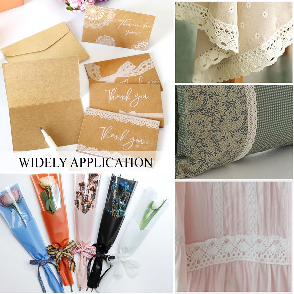 Spitzenbordüre Blumen 10 Yards Spitzenband bestickte bordüre Spitzenborte Stickerei Häkelspitze blumenborte Spitzenbesatz zierspitze basteln für Brautkopfbedeckungen Kartendekorationen