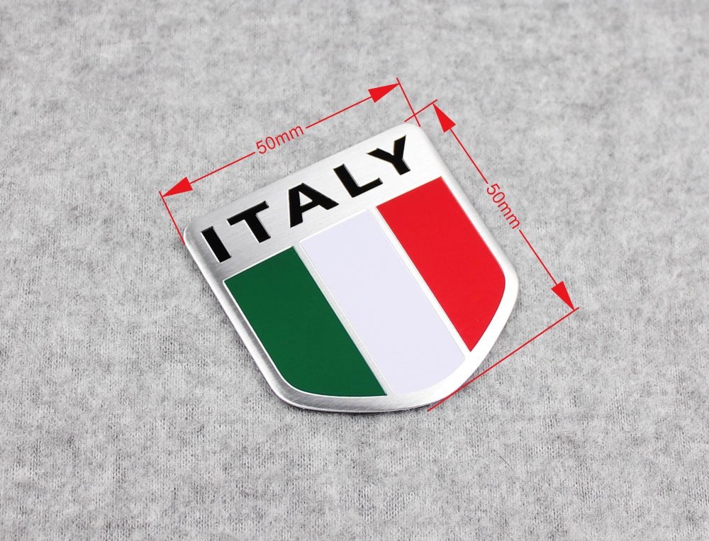2x Flagge 3D Italien Italia Motorrad Abzeichen Schön Wo