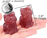 Vista 116 de QINJIEJIE Gato de obsidiana negra, decoración de Halloween, cristales y piedras curativas, estatua de piedra de gatos dormidos, escultura de piedras