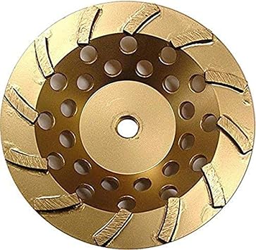 Diamond Products Core Cut 18641 7-Inch by 7/8-Inch Standard Gold Spiral Turbo Cup Grinders with 24 Segments