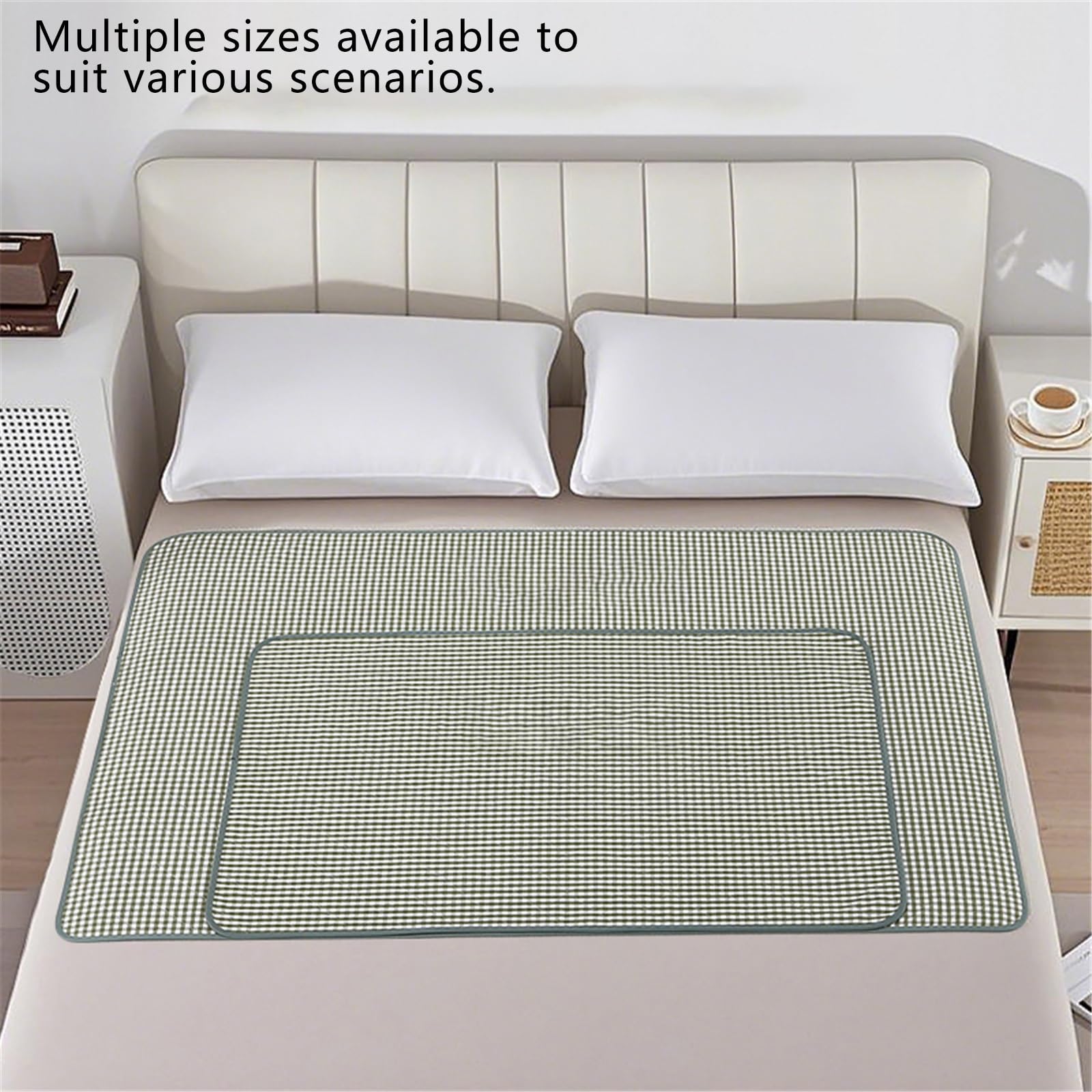 AHUAN 4 Seasons Empapadores Cama Adultos Lavables para Sofás, Autocaravanas Portátiles Protector Cama Engrosados Transpirables Empapador Protector de Cama, Mascotas(Azul,180x200cm)