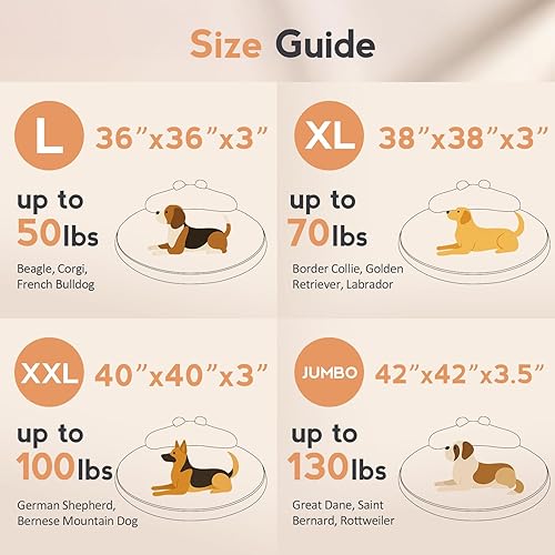 Miniatura 7 de Cama grande para perros, camas ortopédicas para perros extra grandes con funda extraíble lavable, camas impermeables para mascotas con almohada,