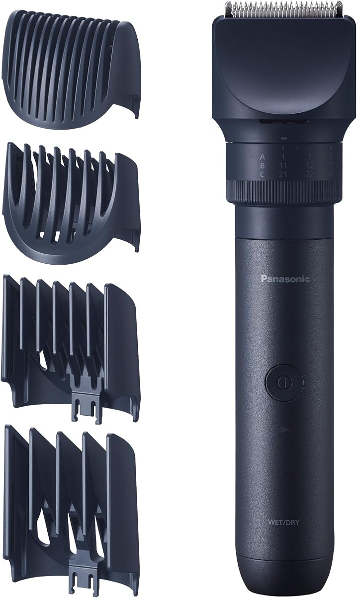 Panasonic MultiShape Electric Trimmer for Beard, Hair and Body, Hair Clippers with 58 Adjustable Cutting Lengths and Advanced Blade System, Cordless Waterproof Wet/Dry Clipper for Men - ER-ACKN2-HB