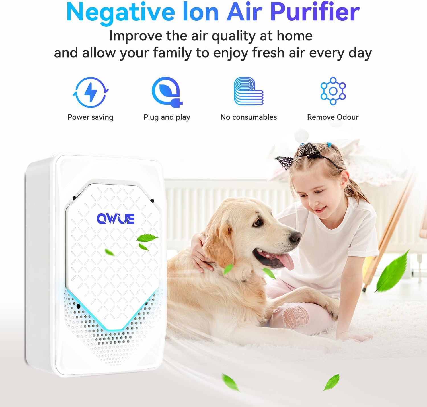 4Pack Plug in Air Ionizer, Negative Ion Air Purifier Plug In, Mini Filterless Air Freshener Quiet Air Cleaner Portable Air Purifiers Odors Smoke for Home Office, Bedroom, Bathroom