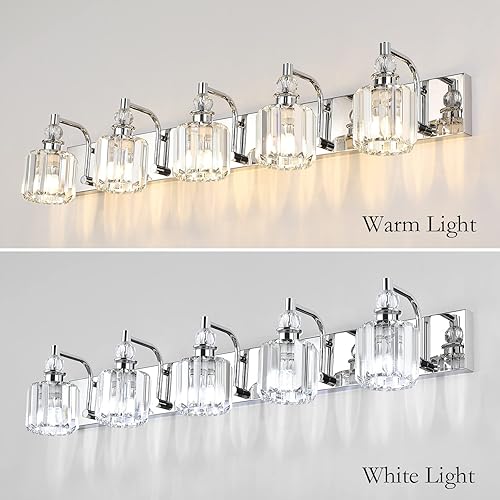 Miniatura 75 de Ralbay - Luces de baño de cristal negro 3 luces, accesorios de iluminación de tocador de baño de cristal, modernas luces de pared de baño de espejo