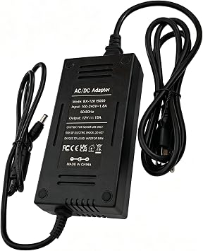 12V 15A AC to DC Adapter for 5050 3528 LED Strip Light Driver CCTV Cameras 3D Printer Security System LCD Monitor,12 Volts 15 Amps Power Transformer 5.5x2.5mm&5.5x2.1mm Pump Desktop AC to DC Converter