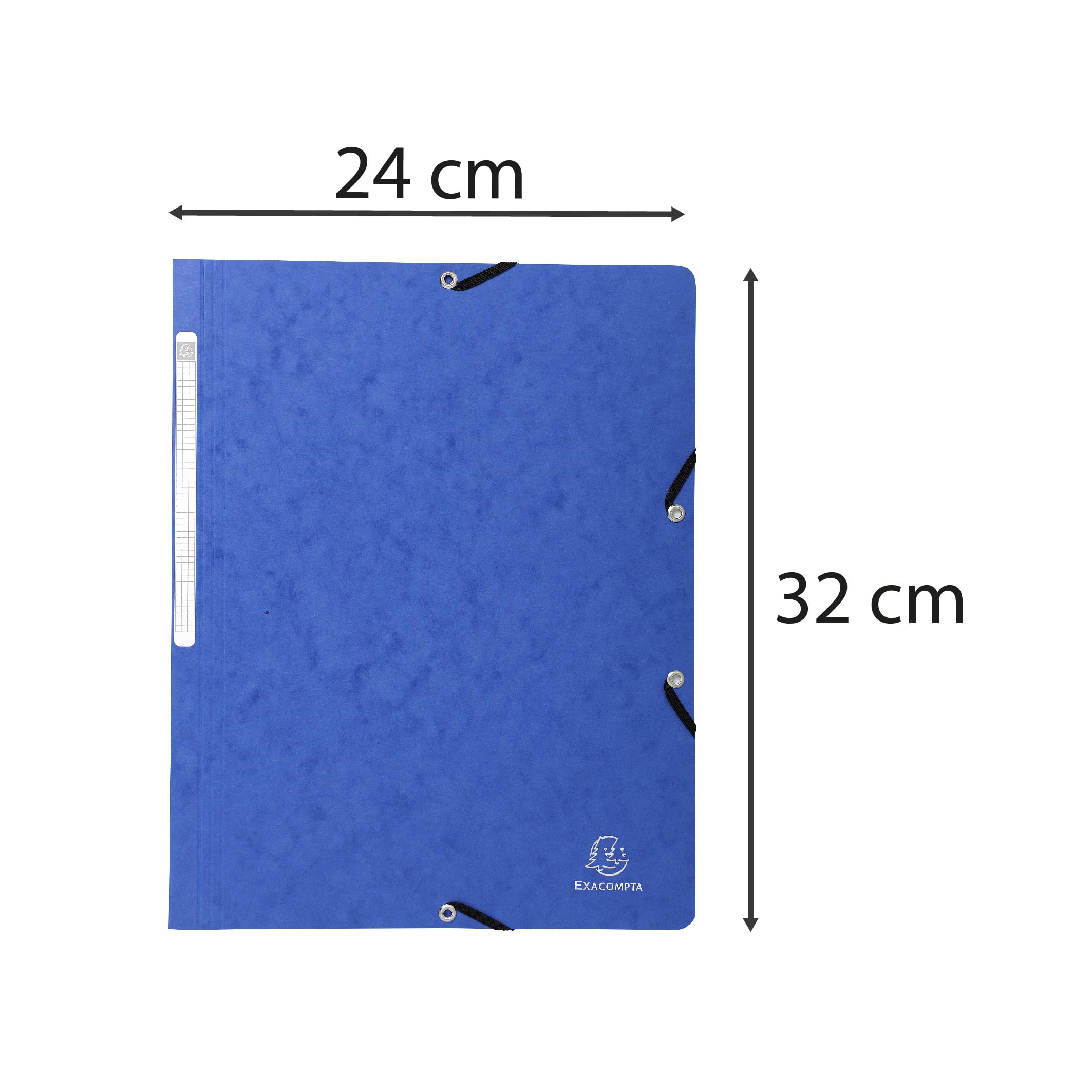 Exacompta 55412E - Pack de 10 carpetas con goma, color azul