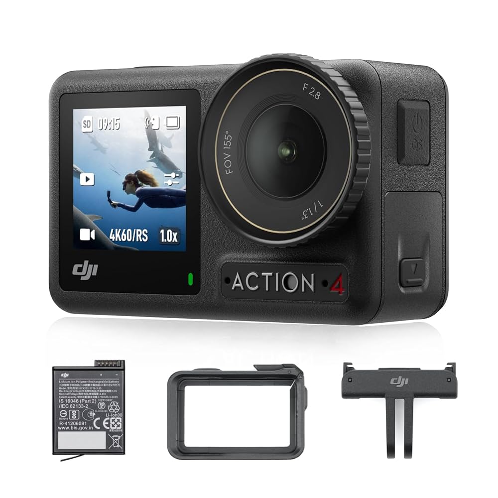 Amazon.co.jp: DJI Action Camera, Osmo Action 4, Essential