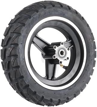 10x2.75-6.5 Tubeless Tire with Hub,10x2.75-6.5 Scooter tires Wheel Aluminium hub, 10 Inch Replacement Thickened Pneumatic Tyres for Speedway 5 Dualtron 3 Electric Scooter wheel