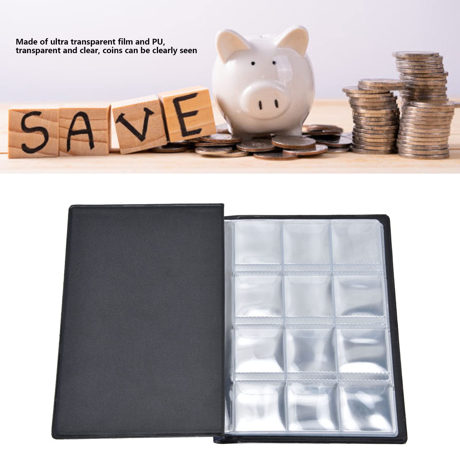 Gavigain Collection Supplies Holder Book for Collectors, 120 Pockets Collection Organizers Storage Box Case for Collections Supplies (Blue)