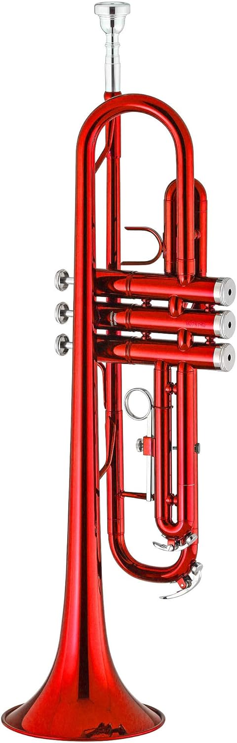 Kaizer TRP-1000RD Standard B Flat Bb Student Trumpet - Red : Musical Instruments