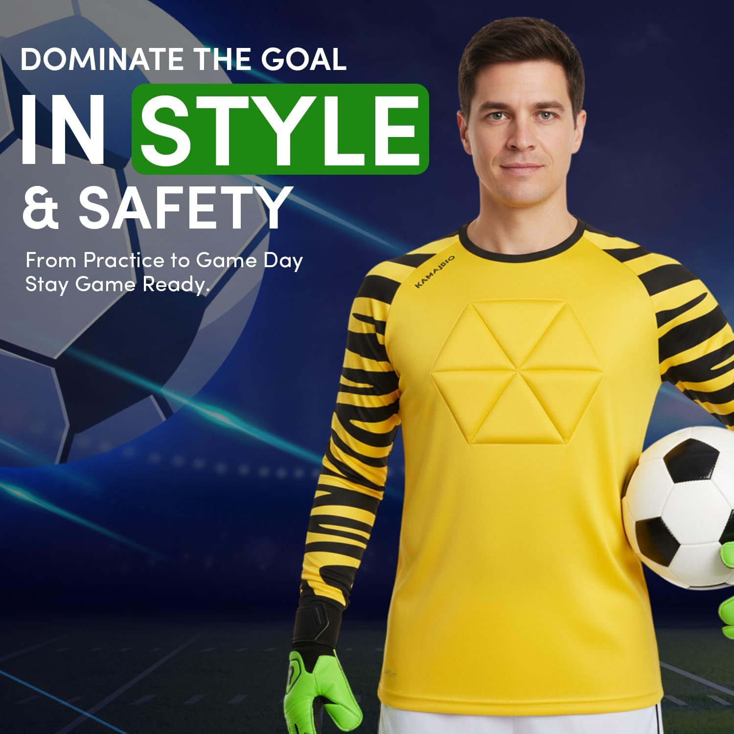 Soccer Goalie Jersey Youth & Adult - Padded Goalkeeper Jersey - Long Sleeve Soccer Goalie Shirt for Kids, Men, Women - Image 5