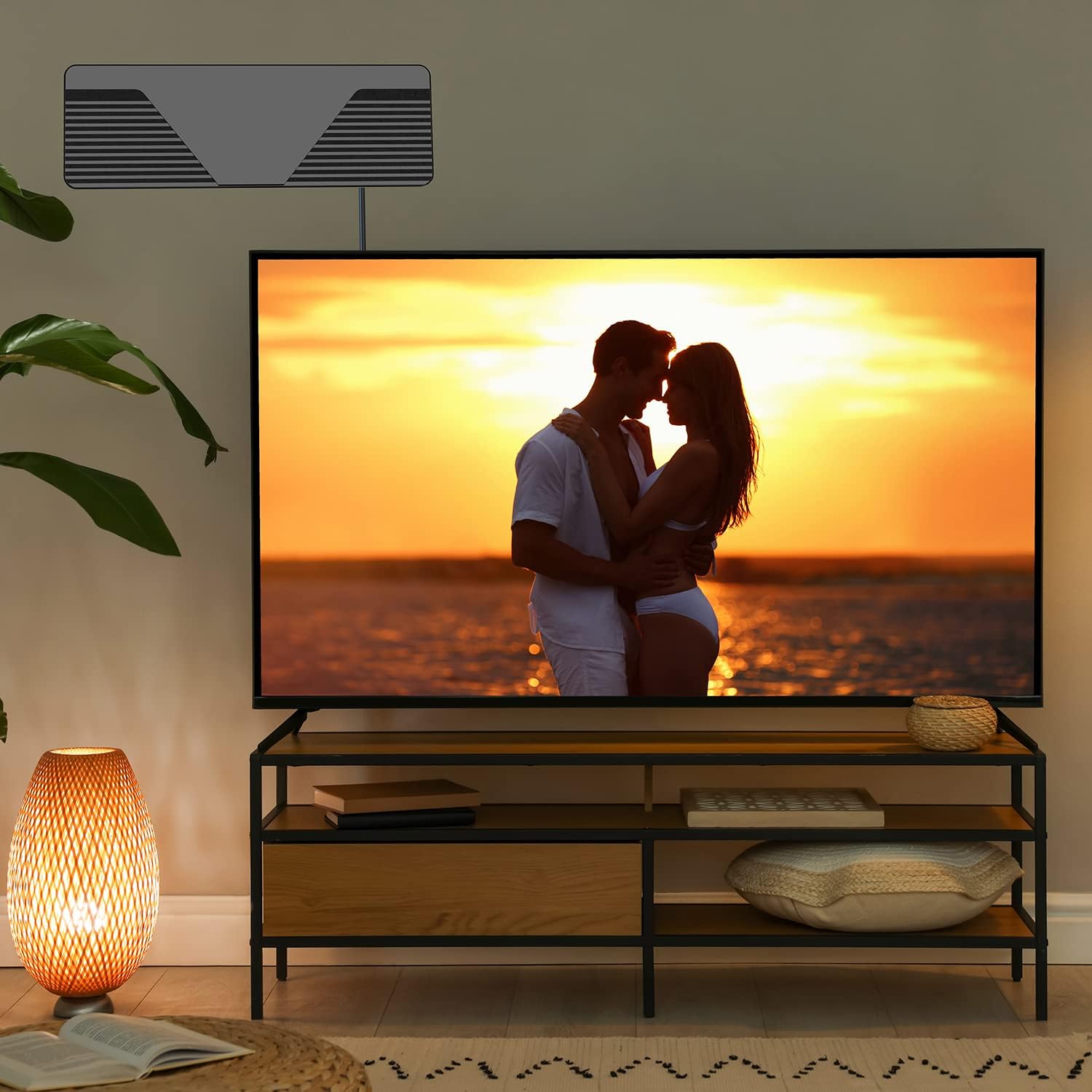 2023 Updated Digital Antenna for TV with Powerful Amplifier Works with Both Smart & Older TVs