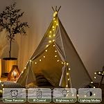 Metaku Globe String Lights Fairy Battery Operated 26ft 60LED with Remote Waterproof Indoor Outdoor Hanging Decorative Christmas for Home Party Patio Garden Wedding