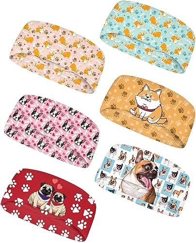 Miniatura 10 de Forchrinse Girasol con texto impreso, 6 piezas, diadema deportiva para sudar suave y elástica, bandas para el cabello, unisex, para deportes al aire