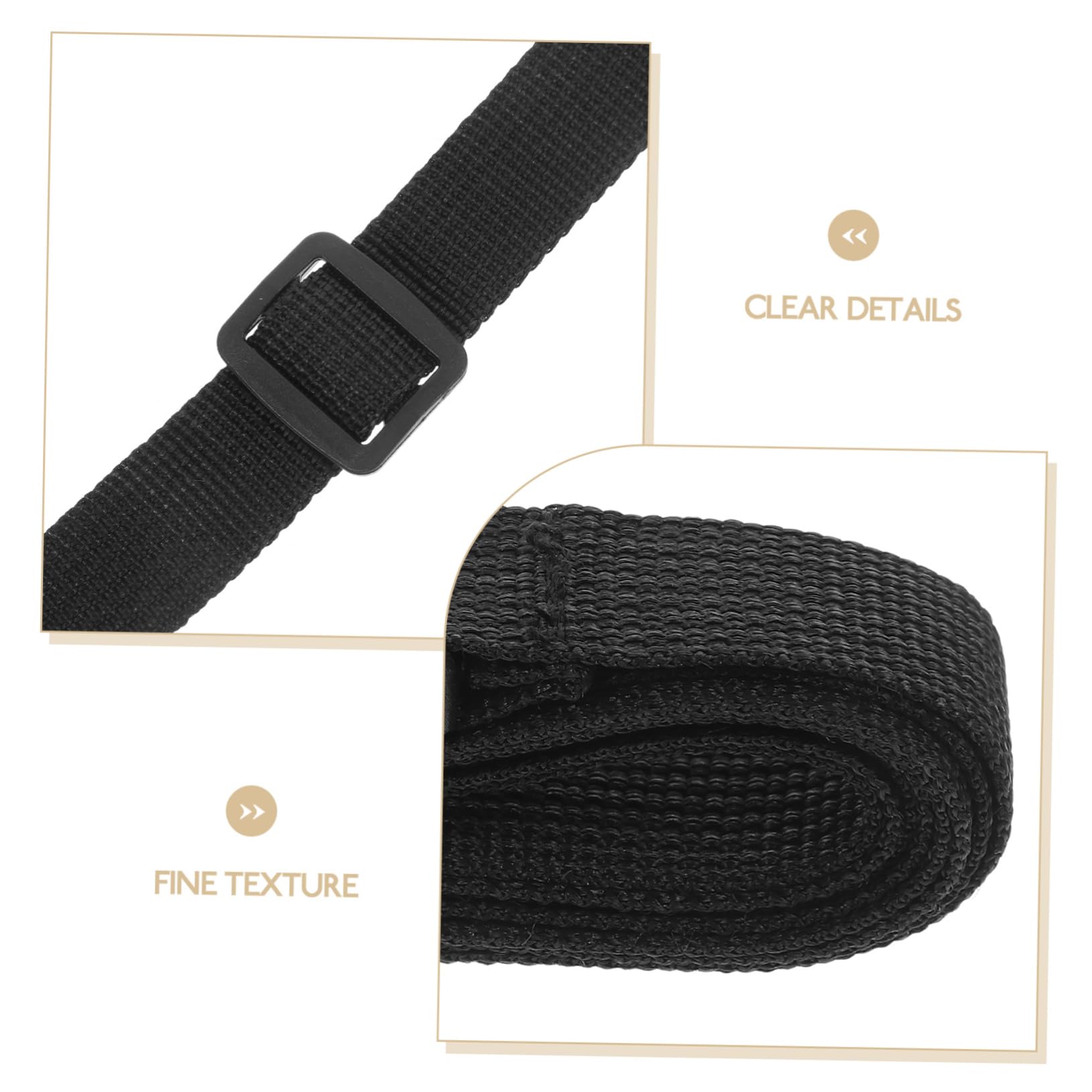 Cinturino Nylon Fibbia Regolabile per Zaini e Marsupi, 6 Pezzi | Nero, Funzione Compressione, Design a Sgancio Rapido, per Fissaggio e Prolunga Accessori