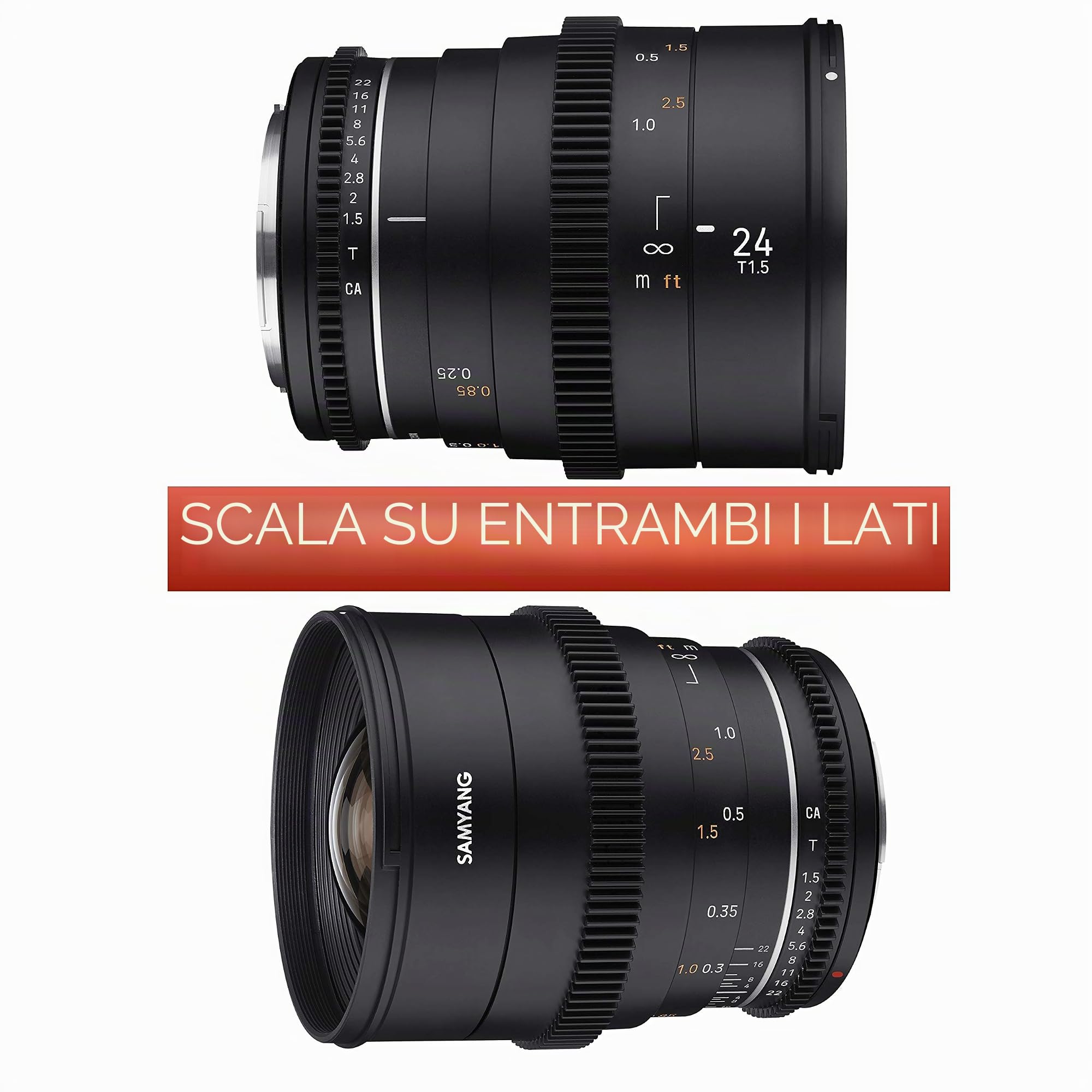 Samyang MF 50 mm T1,5 VDSLR MK2 Canon EF – Obiettivo standard cinese e video per Canon EF, distanza focale fissa, 50 mm, Follow Focus, corona dentata full-size e APS-C, risoluzione 8K, nero