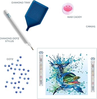 Amazon.com: DIAMOND DOTZ Flipper Dolphin Diamond Painting Kits for