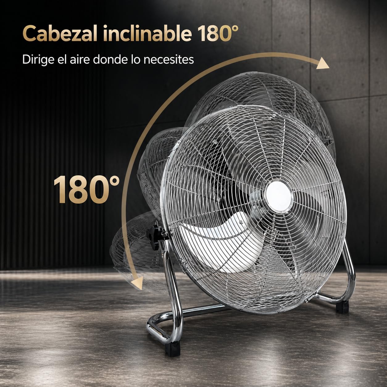 MAXELLPOWER VENTILADOR INDUSTRIAL DE SUELO SOBREMESA 100W 3 VELOCIDADES PARRILLA ASPAS METAL 18" PULGADAS CALIDAD (VENTILADOR SUELO INDUSTRIAL 100W)