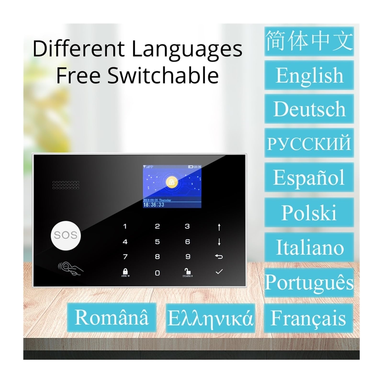 Sistema di Allarme di Sicurezza Domestica, Smart Alarm Wireless gsm Antifurto di Allarme Sicurezza Domestica con Rilevatore Porta Sensore Movimento App Tuya