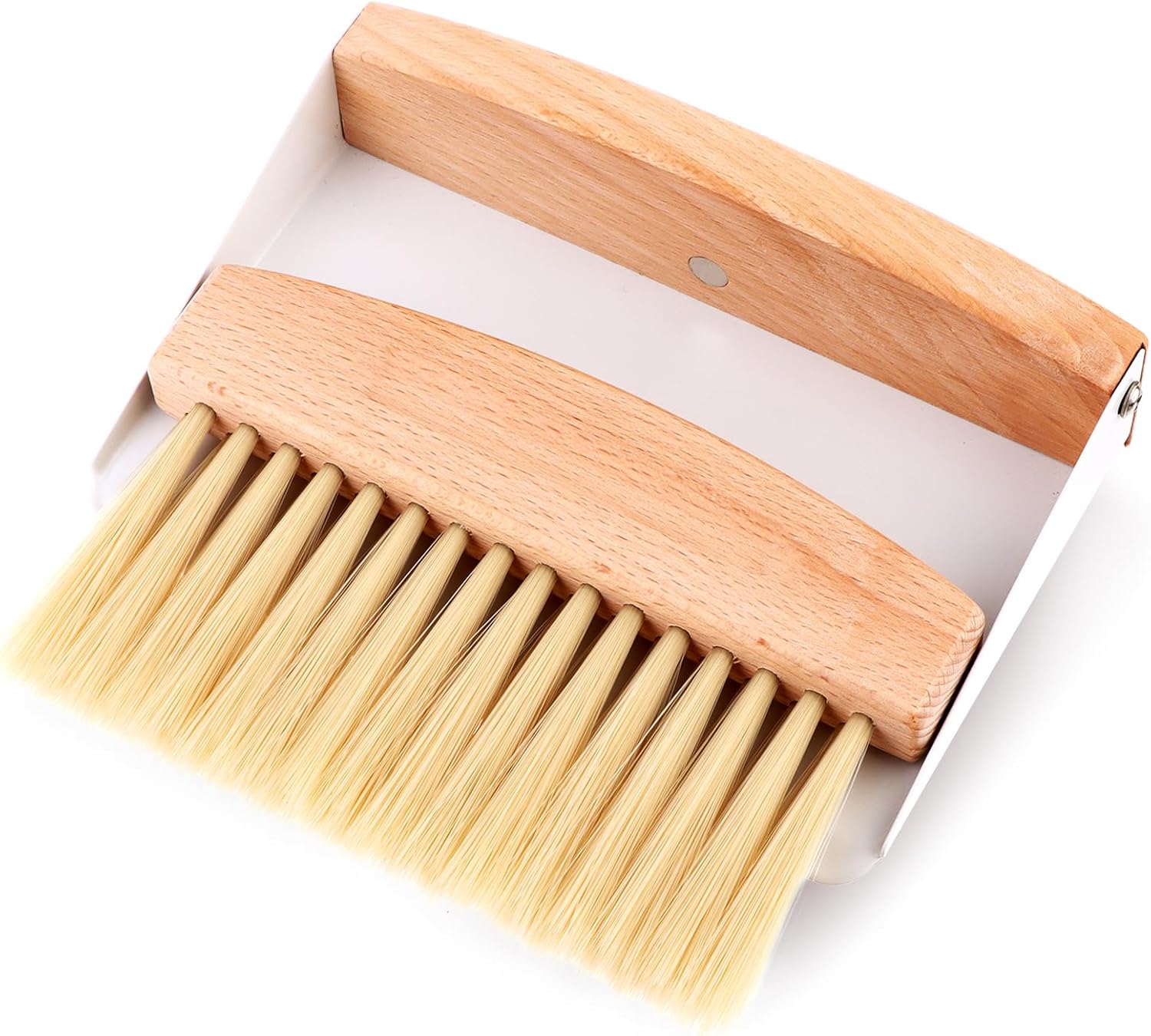 Wooden Table Brush And Pan Set – Natural Dustpan And Brush For Crumbs, Handmade Beech Wood Kitchen Cleaner, Rustic Home Gift - View #9