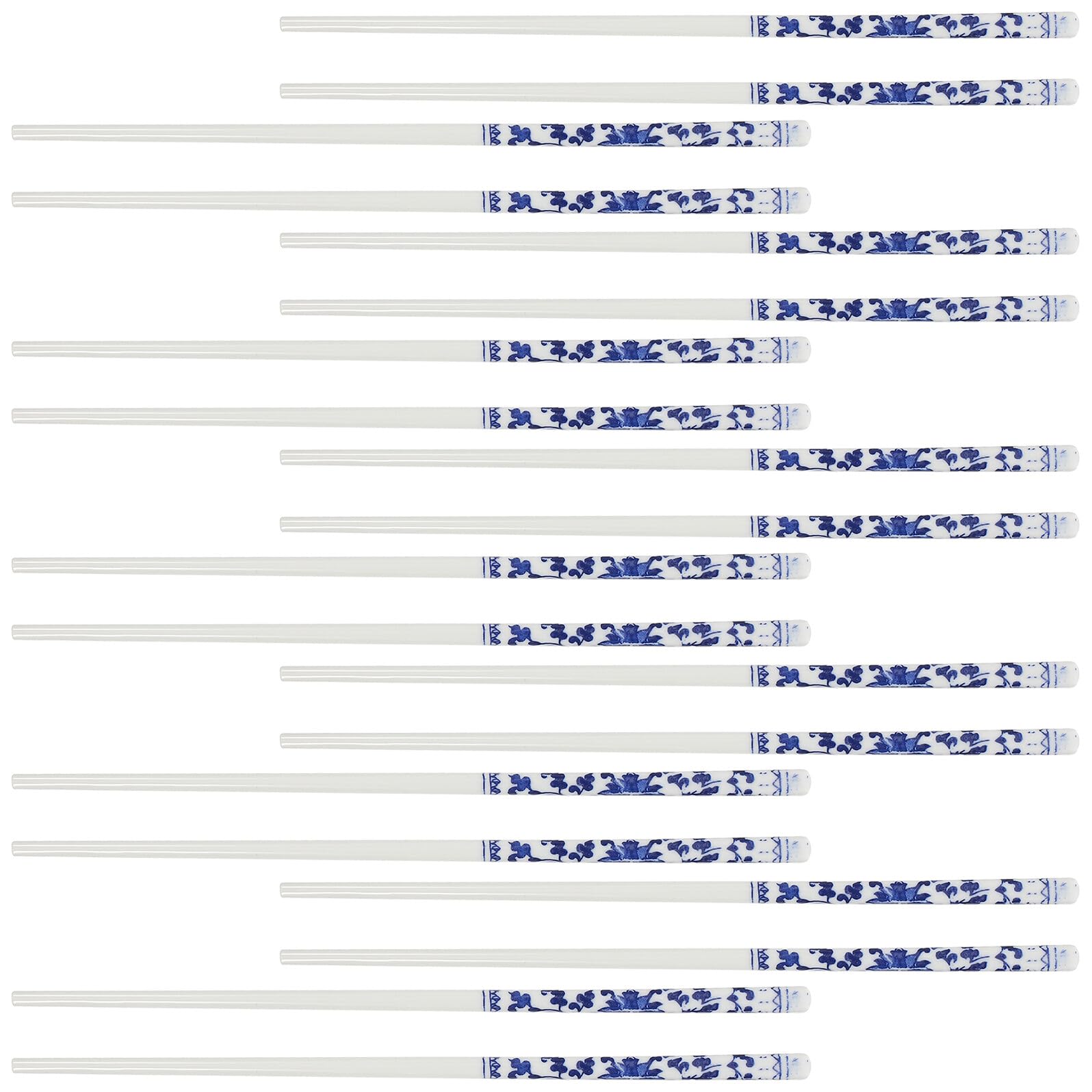 Palillos Chinos de Cerámica Blancos, 10 Pares Reutilizables