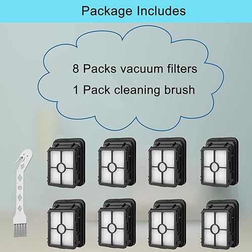 Miniatura 6 de Paquete de 8 filtros de repuesto 1866 compatibles con aspiradoras Bissell Crosswave 1785 2306 2551 y 2554 CrossWave Cordless Max todo en uno, todo