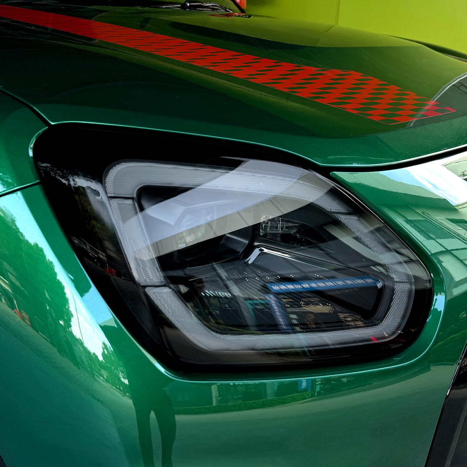 KUNGKIC Protezione Larghezza Parabrezza + Coprifanale Posteriore TPU Protezione Antigraffio Non Ingiallente Auto-Riparante Accessori Esterni Per Mini Cooper U25 Countryman 2024 2025 2Pz (Nero Chiaro