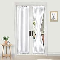 Vista 71 de Cortinas Dwcn para puerta, con bolsillo para barra Blanco grisáceo