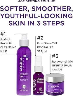 Andalou Resveratrol Q10 Nightrepair Cream, 1.70 Ounce (Pack of 1), Purple