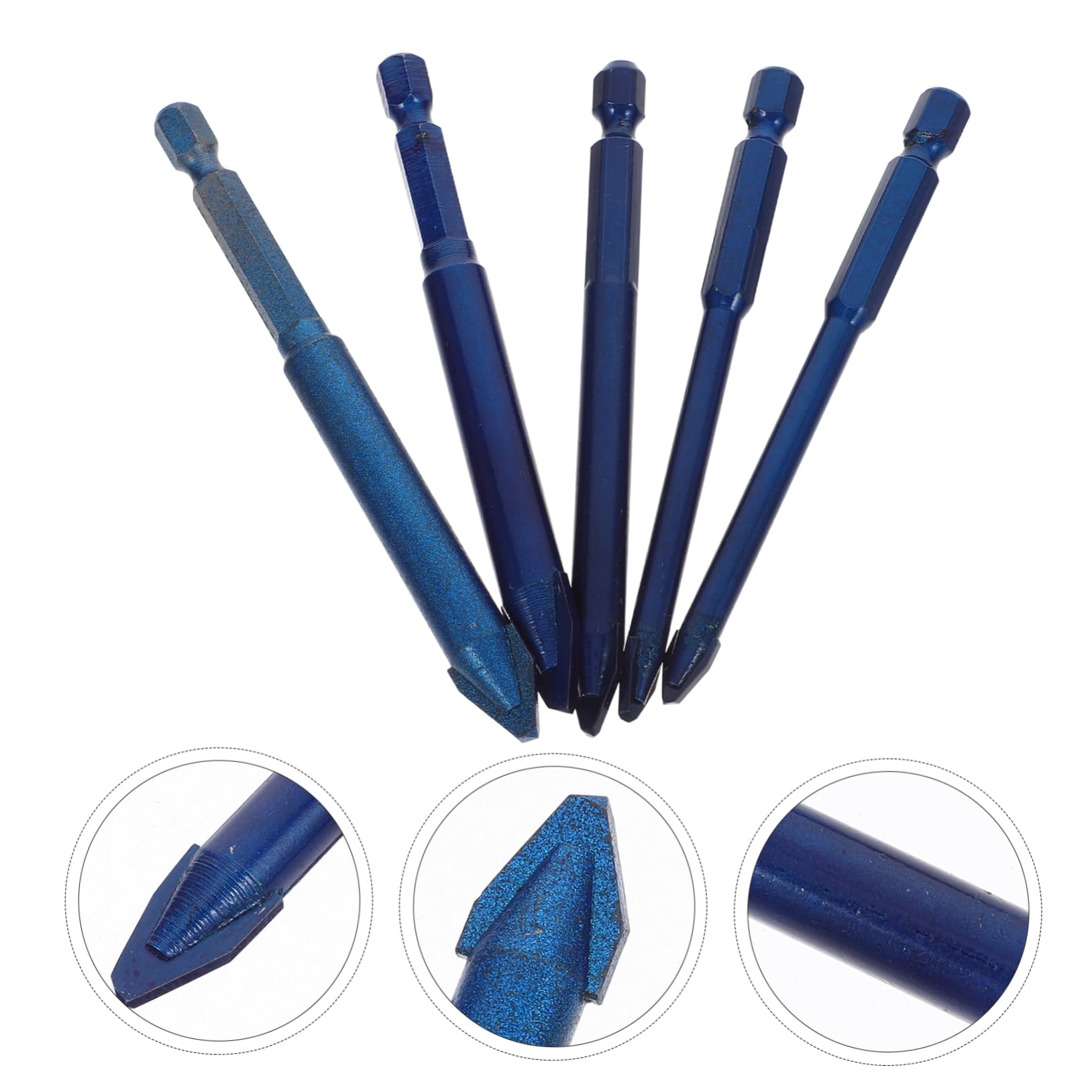 Tofficu 5 Set Punte Eccentriche Per Trapano Per Foratura Muratura Ceramica E Calcestruzzo Alta Precisione E All Usura Design Per Trapano Elettrico 5 Pezzi*5