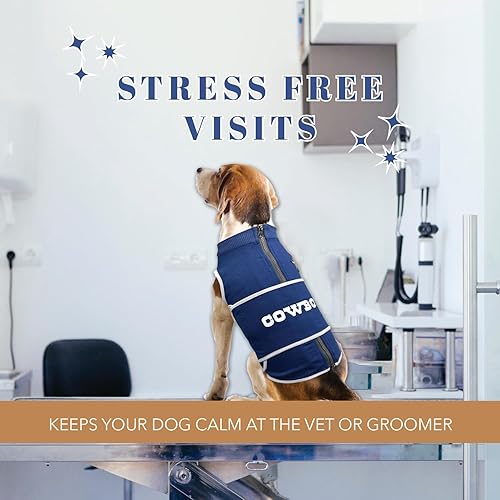 Miniatura 6 de NFL Dallas Cowboys - Chaleco calmante para la ansiedad para perros, para perros y gatos con ansiedad, miedos, fuegos artificiales, ruidos fuertes,