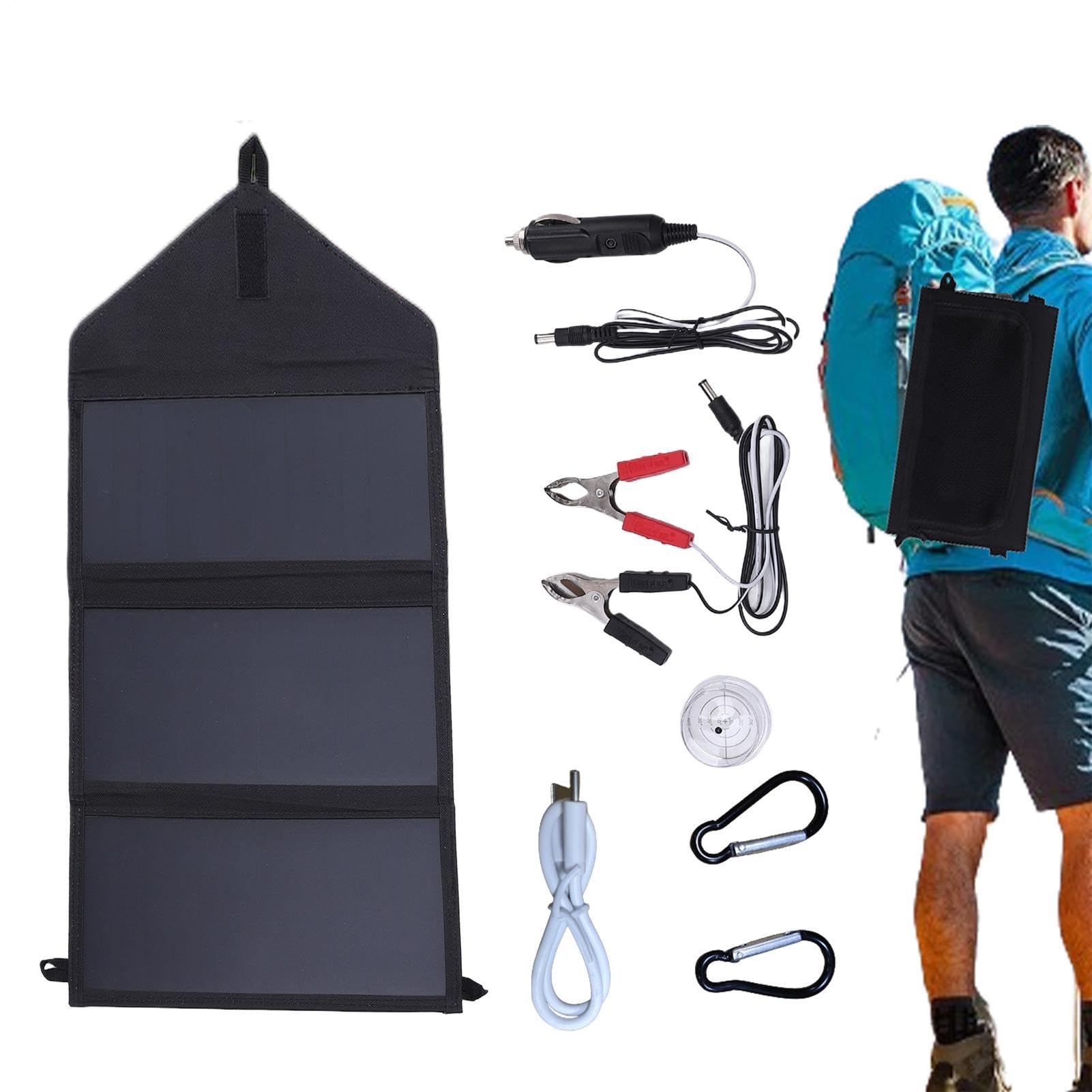 Cargador Solar Plegable, Kit de Panel Solar portátil Panel de generador de