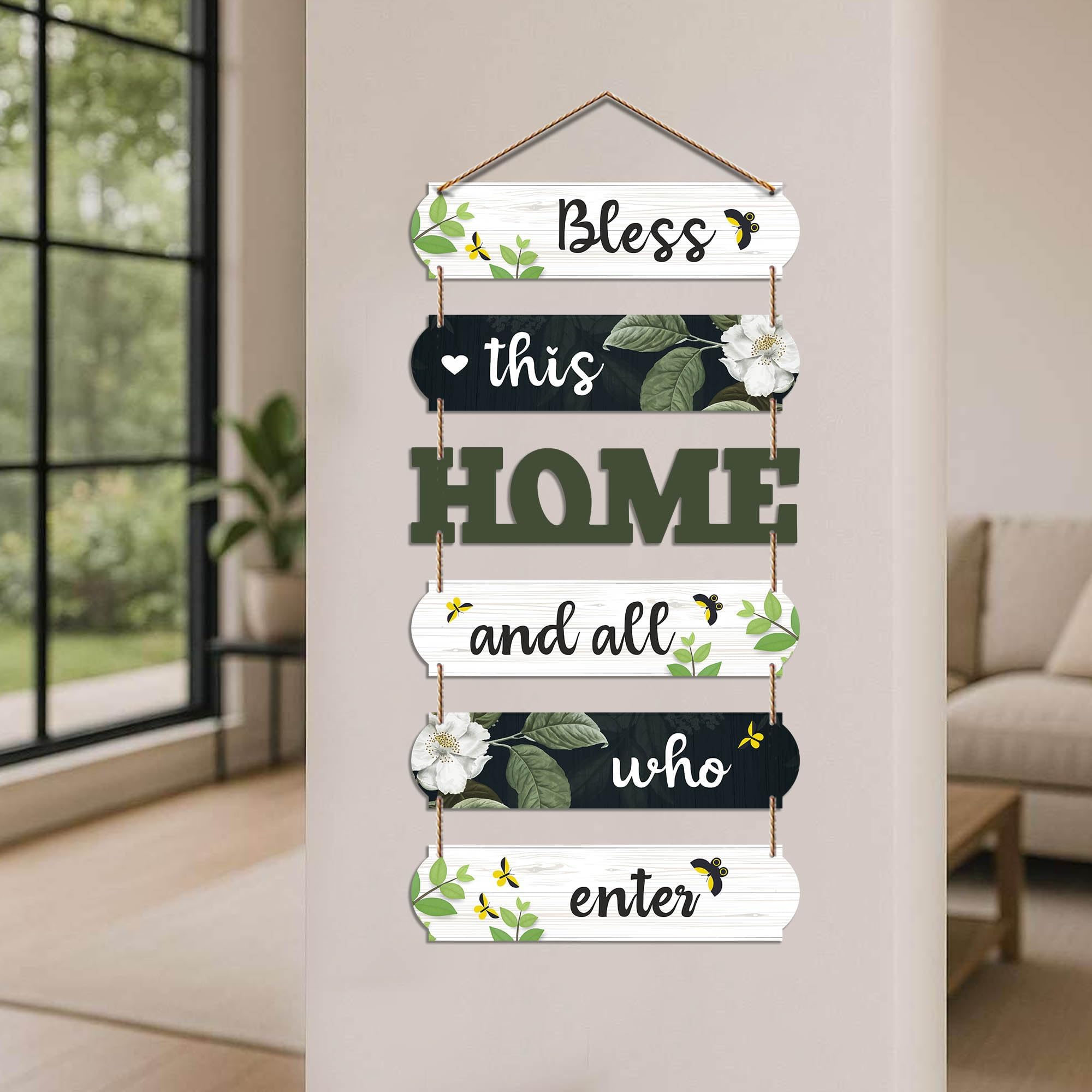 Artvibes Home Quotes Decorative Wall Art MDF Wooden Wall Hanger for Living Room | Decor Hanging Ornaments | Home Quotes Wall Hanging | Modern Decor Items | Wall Poster | Unique Gift (WH_6603N)