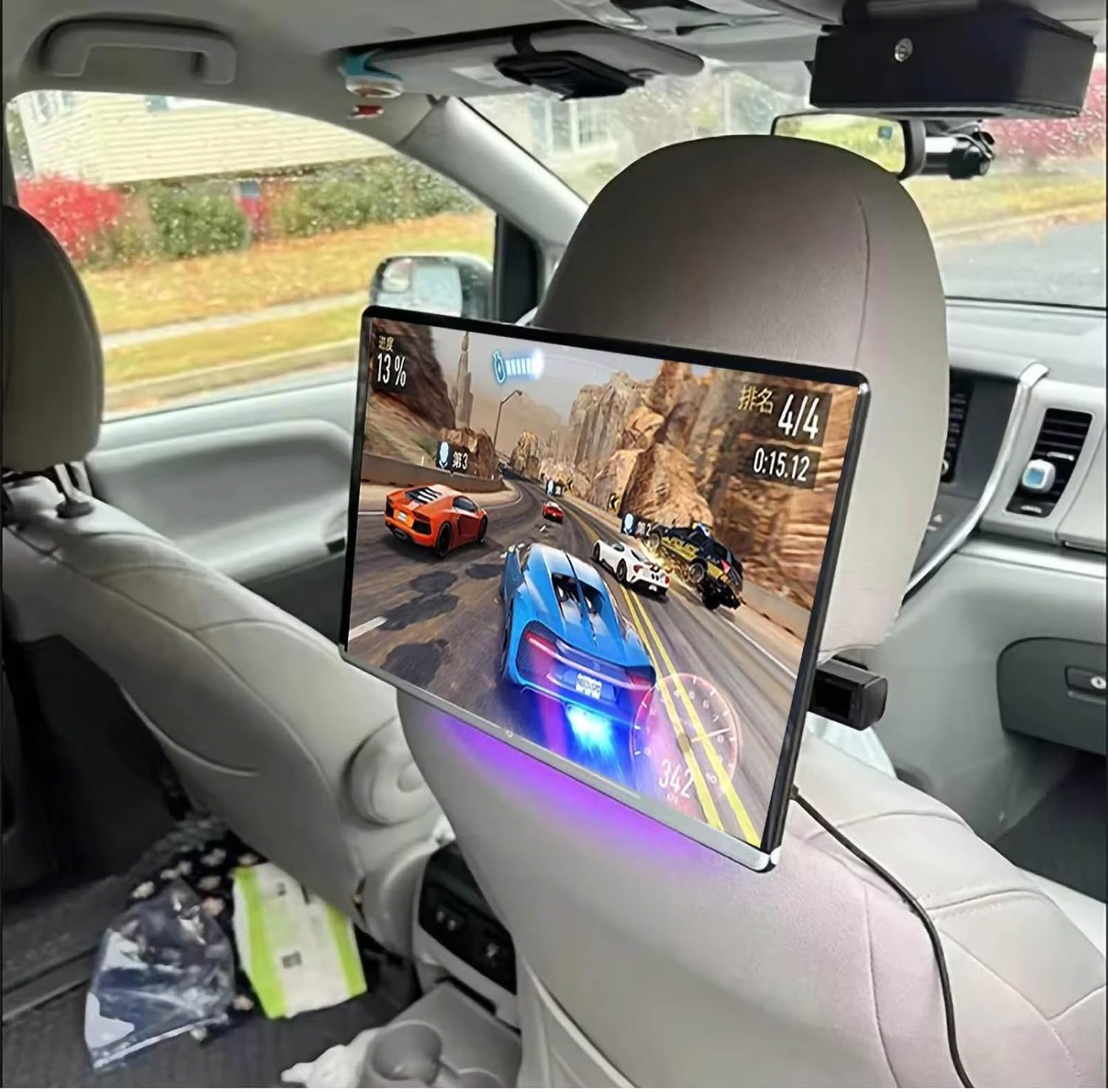 11.6'' Universal Car Headrest Monitor, 2+32GB ROM Android 13 Multimedia Player, HDMI Input for Game/Laptops & HDMI Output to External Displays, Bluetooth Earphone Support(2+32G)