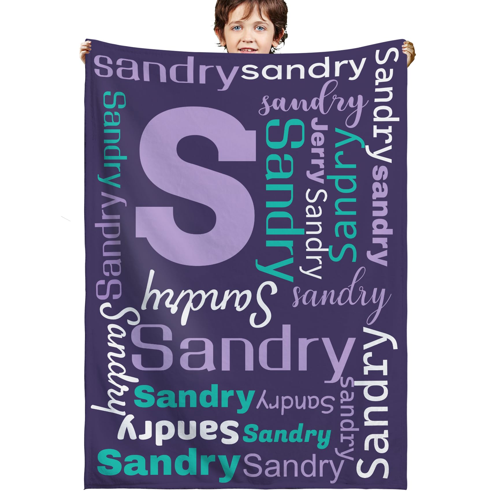 XNBTIM Personalised Baby Blanket,Customised Baby Blanket for Newborn,Custom Kids Blanket, Personalized Blankets for Kids adults,Name Blankets Personalized Kids,Birthday Christmas Valentines Day Gift