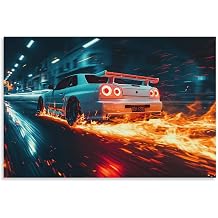 FeoYoed   Jdm Car R34 Speed Flame                     12x18 30x45cm