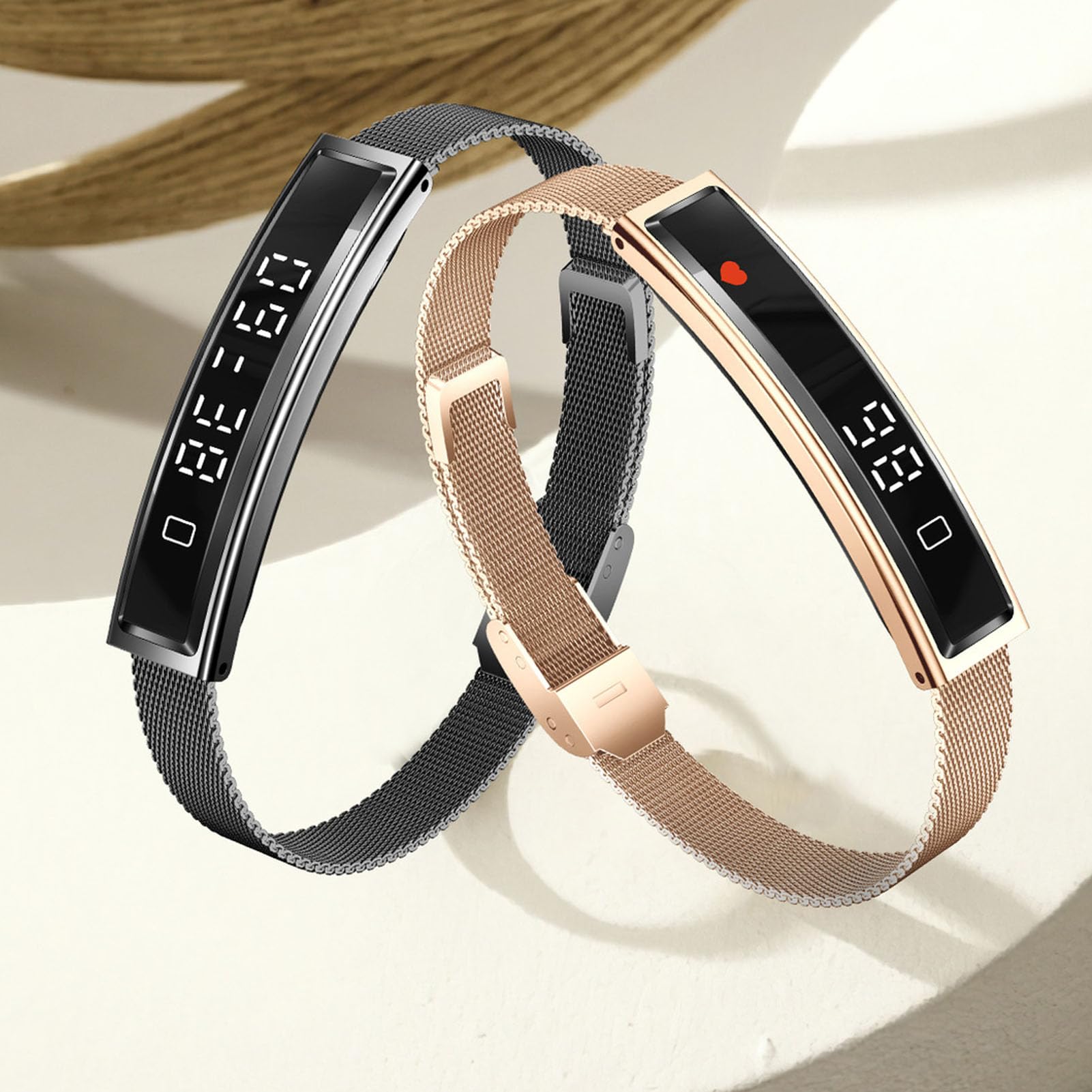 SENECESLI Bracciale Intelligente per Uomo Donna, Fitness Tracker per attività Sanitarie, Braccialetto Intelligente, Monitoraggio Continuo dei Dati Sanitari per Tutto il Giorno (GOLD)