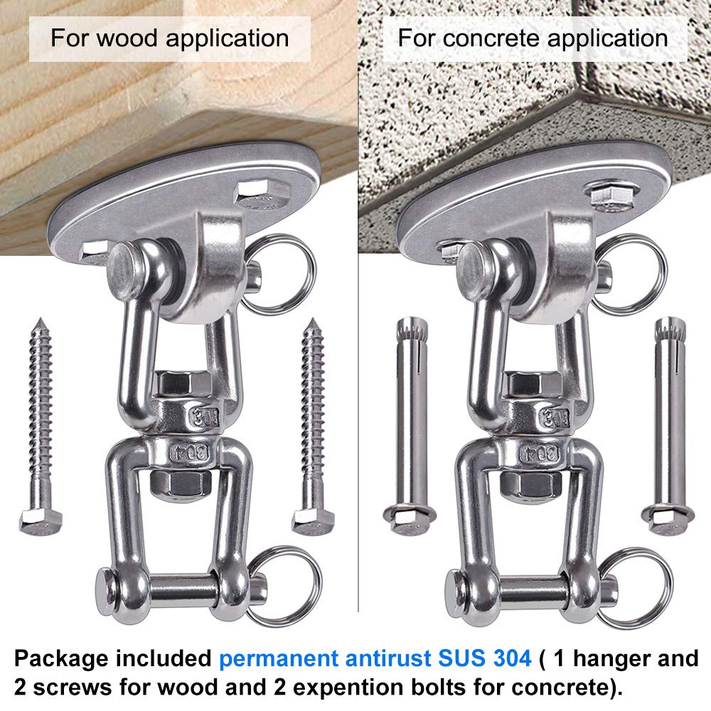SELEWARE 2500 lb Capacity 360° Swivel Swing Hangers, Heavy Duty Swing